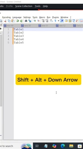 Notepad++ Multi Cursor Hack #ytshorts #yt #notepadtricks #notepad #ai #tricks #office #automation