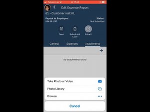 Mobile Intelligent Expense Report for SAP Business ByDesign Cloud ERP