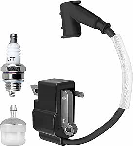 Ignition Module Coil Fit for Stihl FS94 HL94 FS 94 HL 94 C-E Brush Cutter Hedge Trimmer Replace 4149-400-1301 4243-400-1301, Magneto Armature Ignition Coil with Spark Plug & Oil Filter