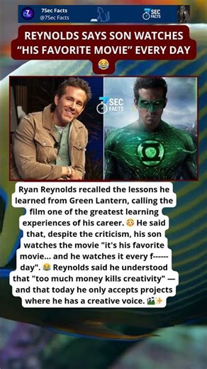 Ryan Reynolds Reveals What Green Lantern Really Taught Him 🎬✨