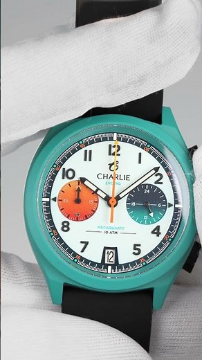 Montre homme - Montre de terrain au cadran coloré et chronographe mécanique - Seiko calibre VK64
