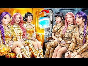 Rich Huntrix Girls Were Adopted By Poor Pinky! Kpop Demon Hunters Vs Saja Boy