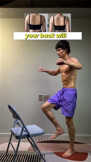 100 Chair Step-Ups a Day for a Flat Belly & Better Posture! #viral #homeworkout #trending #ytshorts