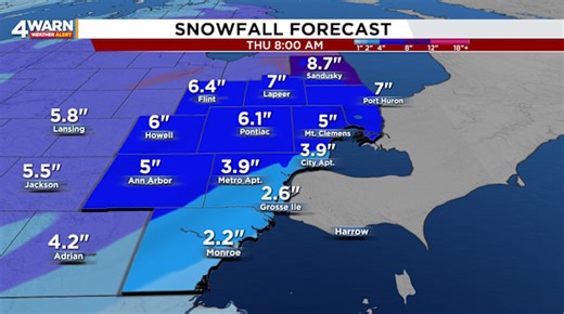 Live stream: Track winter storm, snow across Metro Detroit