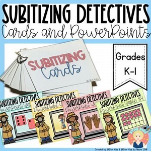 Subitizing | Number Sense Cards and Games on PowerPoint | BUNDLE for K-1