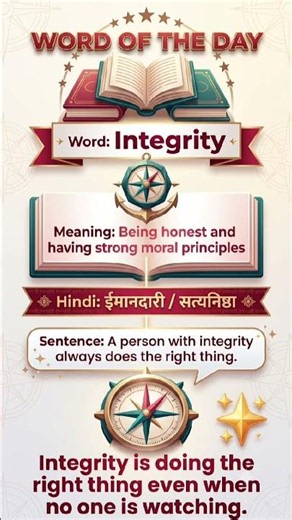 📚 Word Of The Day | Integrity | Daily English Vocabulary