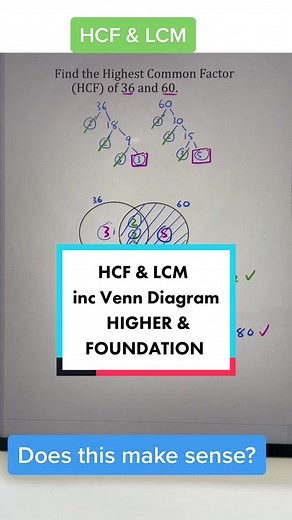 HCF & LCM Using Venn Diagrams