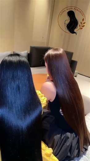 Two Long-Haired Beauties, Two Stunning Hair Colors