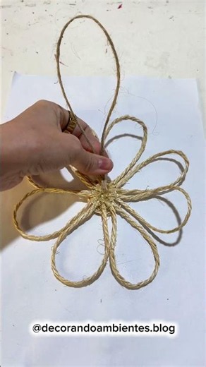 Rustic Sisal Rope Flower 🌼 Easy and Elegant DIY for Decorating Dry Branches