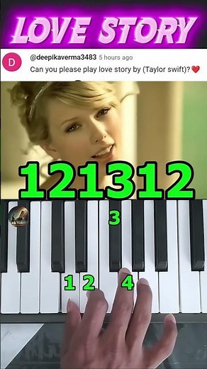 Love Story Taylor Swift Easy Piano Tutorial #shorts #lovestory #song