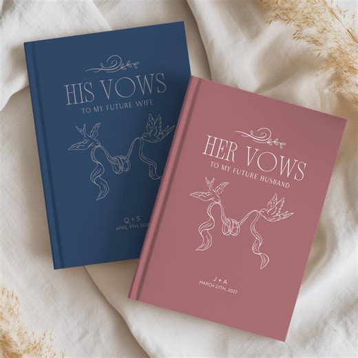 Personalized Wedding Vows Hardcover Journal,custom Wedding Vows Book,couples Wedding Gift,vow Book,bride & Groom Gift,his and Hers Vow Book - Etsy