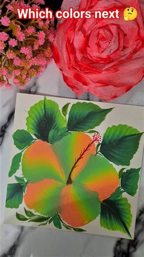 Easy One-Stroke flower Painting 🥰 #flowerpainting #reels #viral #trending #art #shorts