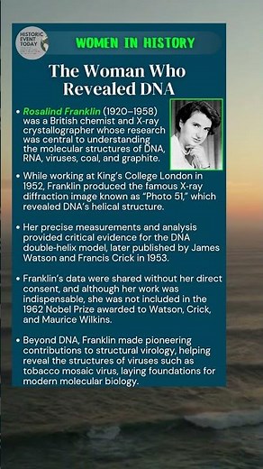 The Woman Who Revealed DNA