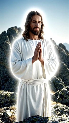 Jesus praying on mount of transfiguration