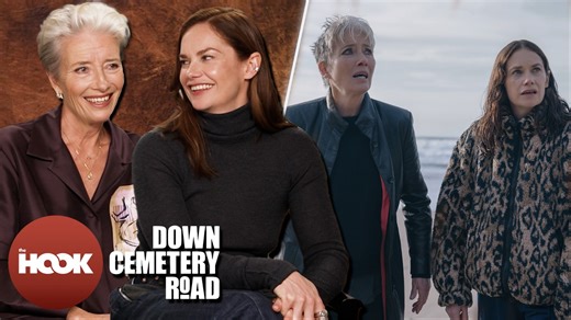 We sat down with Dame Emma Thompson and Ruth Wilson to chat about who has to do more detective work in real life, Emma Thompson's Cambridge vs Oxford rivalry and which actor they'd recruit to solve mysteries with them 👀 'Down Cemetary Road' releases on Apple TV 29 October | The Hook