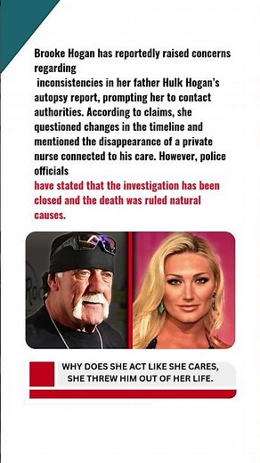 Brooke Hogan Accused of Hypocrisy Over Hulk Hogan’s Death Investigations