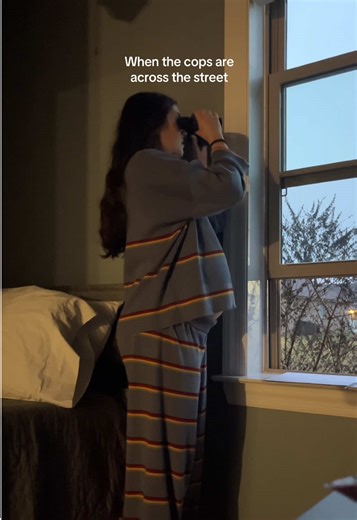In my defense I legit got these binoculars at an estate sale to watch the birds outside our old house when we had a bunch of trees… but they have come in handy a few times for things like this when the cops are involved and I’m feeling nosey
