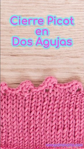 How to Make a Picot Edge on Two Needles #short