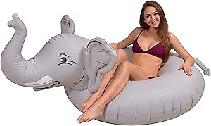 GoFloats Elephant Pool Float Party Tube - Inflatable Rafts for Adults & Kids