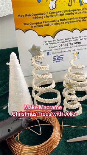 🧵✨ Macrame Christmas Tree Decorations Workshop ✨🧵 📅 Friday 19th December 🕔 5:00 PM – 7:00 PM Add a handmade touch to your Christmas decorations! Join us for a evening of macrame magic, where you'll learn to knot, loop, and shape beautiful Christmas tree decorations with a clean, festive finish. 🎄 Perfect for beginners and craft lovers 🎁 All materials provided! Spaces are limited, so book early to secure your space! 01685 727099 Compass.communityhub@merthyr.gov.uk | Compass Community Hub