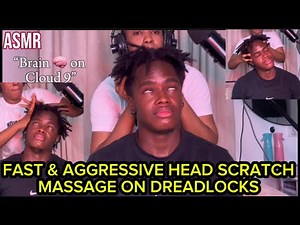 ASMR:FAST & AGGRESSIVE HEADSCRATCH MASSAGE ON DREADLOCKS”BRAIN ON CLOUD 9 FT NEW MALE CLIENT*USMAN*