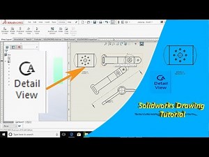 Solidworks Drawing Tutorial Detail View -- Tamil