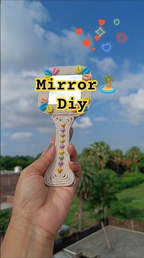 Boho 🏝️Macrame Mirror DIY ✨ | Easy & Aesthetic | #shorts