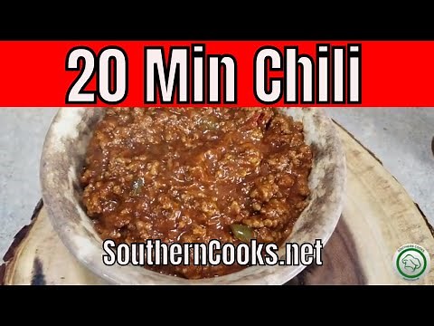 Homemade Chili Recipe - 20 Minute Chili - No Beans
