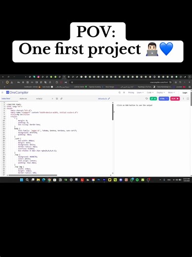 ‏One first project 👨🏻‍💻💙#html #foryou #fyp #كود_الحياة