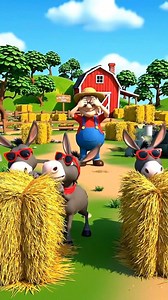 hee-haw here and a hee-haw there | Rhymes and Songs for Kids | Farm Sounds | HR Animation