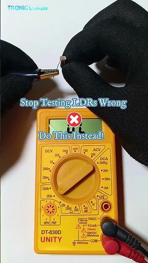 99% People Test LDRs WRONG 😳 | Easy LDR Multimeter Test ⚡ #shorts
