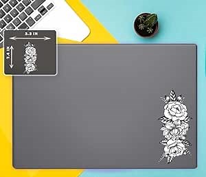 Aesthetic Flower Stickers for Cars, Cups, Bottles, and laptops (White 7x2.5)