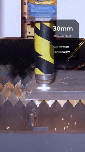 600000W laser cutting 30mm #StainlessSteel #BodorLaser #LaserCutting #60kW #Metalcut #Oxygen