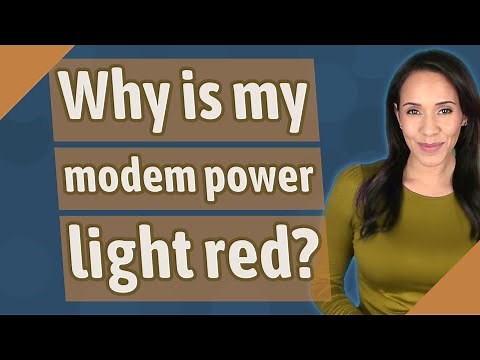 Why is my modem power light red?