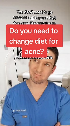 Does diet play a role with acne? The only solid evidence that we have as dermatologists is that skim dairy, high glycemic index and whey protein can make acne worse (but aren't the sole cause) #dietandacne #acnetips #diet #dairy #wheyprotein #acne #surprisingfacts #todayilearned