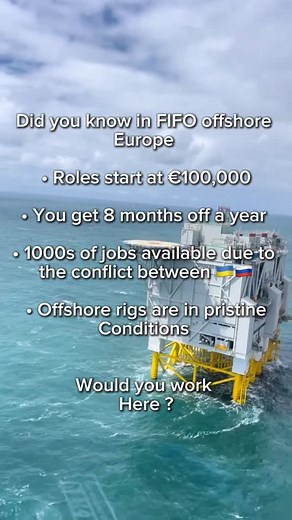 Not bad ? Would you work out here 🇪🇺🌊👇 Ever wondered what it’s like working on a Norwegian oil rig? 🌊💶👇 You work just 2 weeks on, 4 weeks off and still get paid for all 12 months. It also includes Great salary, Incredible food, Gym, gaming room, sauna onboard Time for family, travel, passion projects. We also have Zero living expenses while you work And opportunities to grow your career once you’re in. It’s not for everyone — but if you’re willing to take the first step, it can completely
