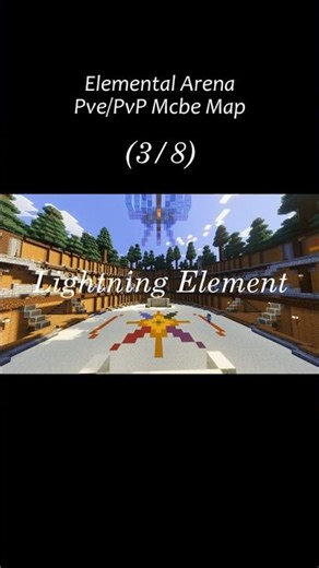 “Elemental Arena" pve and pvp map released! Use lightning element to snipe enemies! #minecraft