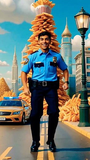 USA Cop Dance in Fries World 🍟👮‍♂️🔥 Lush Life Song Dance