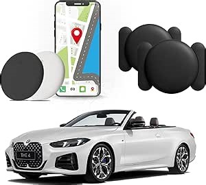 Mini Hidden GPS Tracking Device for Vehicles, Cars etc, Hidden GPS Car Tracking Device with Magnetic Waterproof Case, Running in Apple FIND My, No Extra Monthly fee 2PCS (White Black)