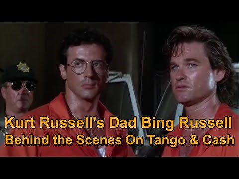 Kurt Russell and His Dad Bing Russell On the Set of Tango & Cash