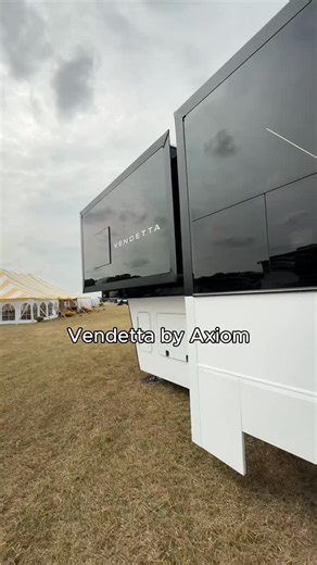 Axiom RV on Instagram: "Vendetta boasts a class-leading 9'10" interior ceiling height, features 12 reclining leather chairs, pass-through storage, and a Patent Pending Mini-Split HVAC system! ⚡️⁠ ⁠ ➡️ Download the full Vendetta spec sheet on our website!⁠ ⁠ *This video features the V4250SP model with the optional side porch add-on.⁠ ⁠ Questions? Let us know! ⤵️⁠ ⁠ #rvtrip #rvshow #fulltimerv #axiom #vendetta #luxuryrv #toyhauler"