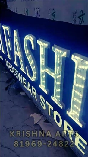 Custom 3D LED Signage Making by Krishna Arts 🎨