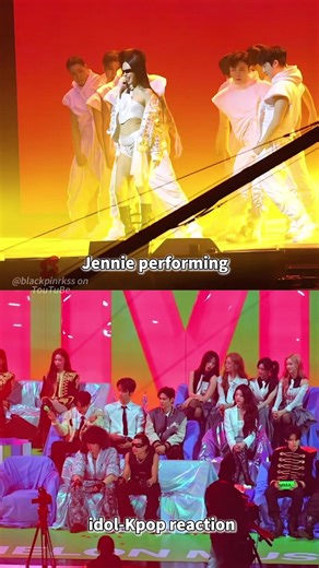 idol Kpop reaction Jennie Performance on stage MMA 2025! #blackpink #jennie