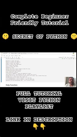 Secret of Python 🤫 | Beginner Friendly Python Tutorial #python #pythonprogramming #coding #learn