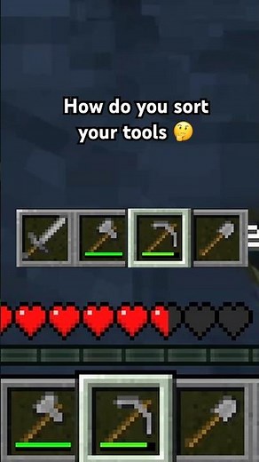 How Do You Sort Your Minecraft Tools!? #minecraft