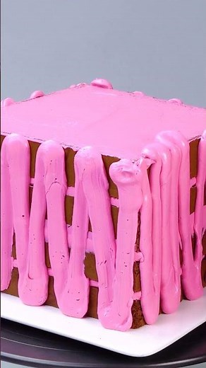 Perfect Pink Cake Design 💖✨ #shorts #cakeart #dessert
