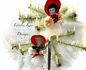 A Doll's Christmas Vintage Inspired Christmas Chenille Ornaments Girly Victorian Style Feather Tree Ornies Lorelie Kay Original - Etsy