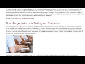 Understanding the Importance of Syllabus Design when Teaching Business English | ITTT TEFL BLOG