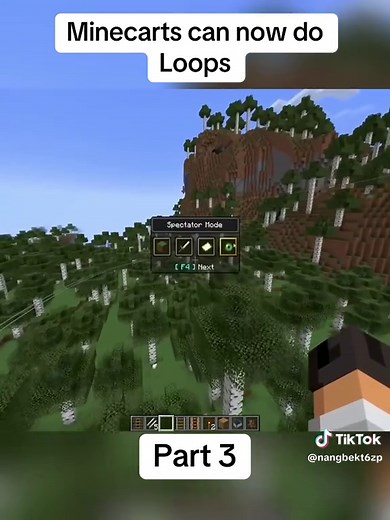 Construyendo un loop en Minecraft con minecarts