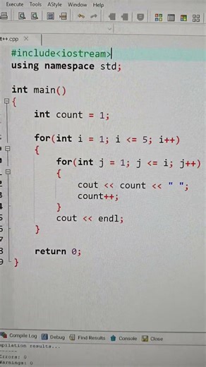 pattern program in c++/oops